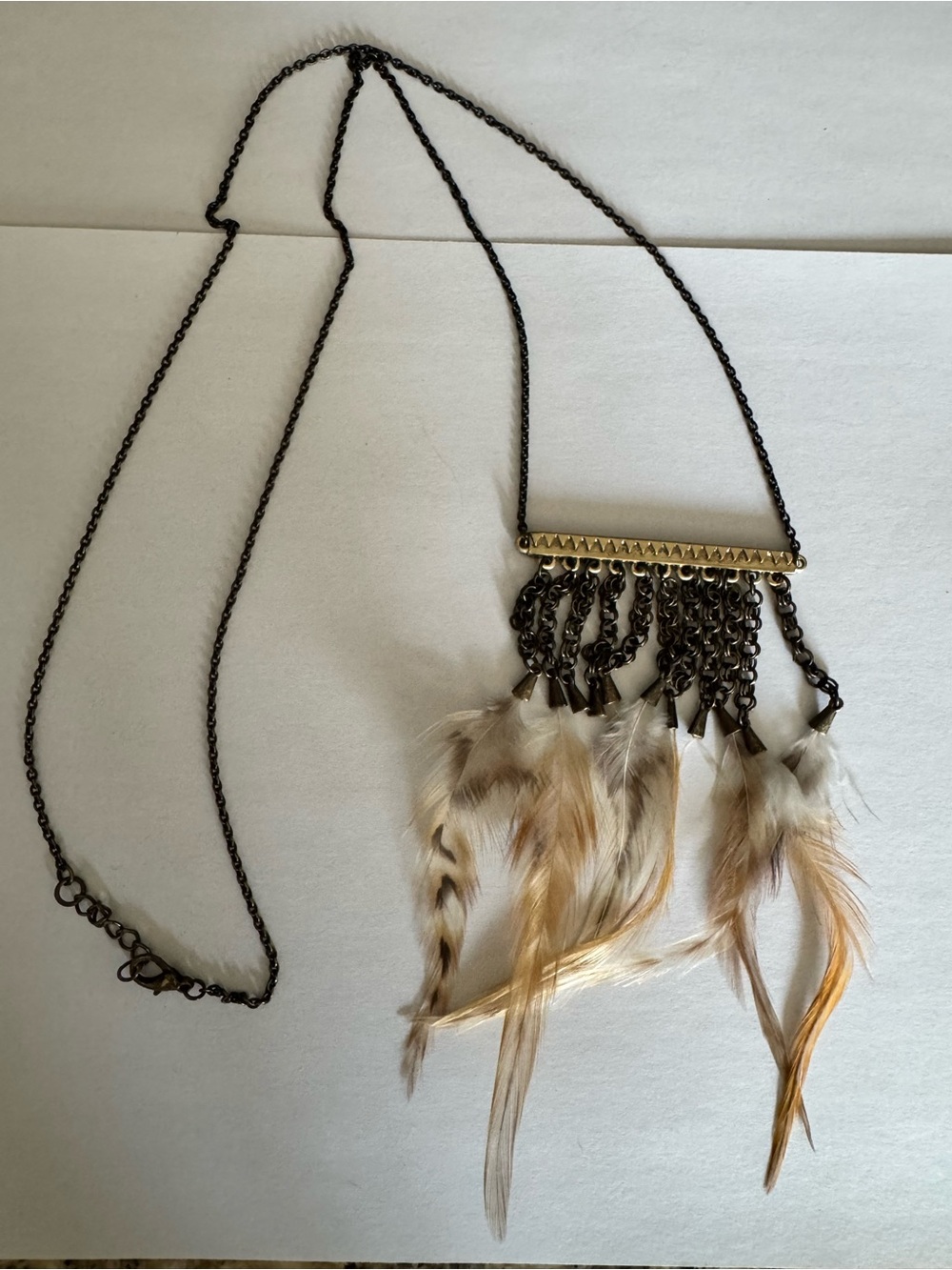 Free People Feather Fringe Necklace